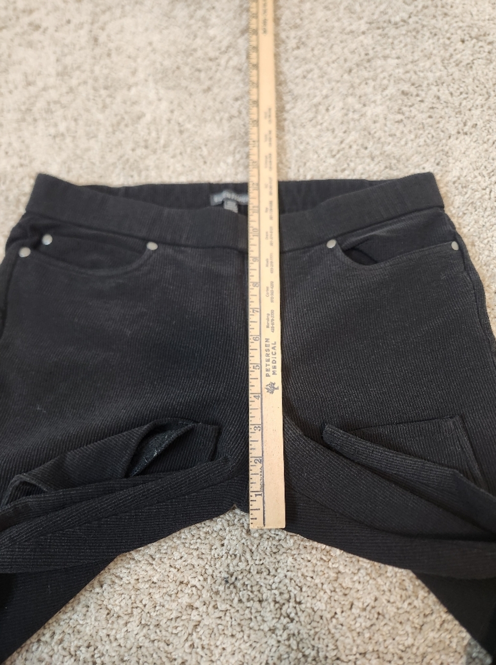 Eileen Fisher Fine Ribbed Textured Pants 5 Pocket Size Medium - Picture 7 of 8